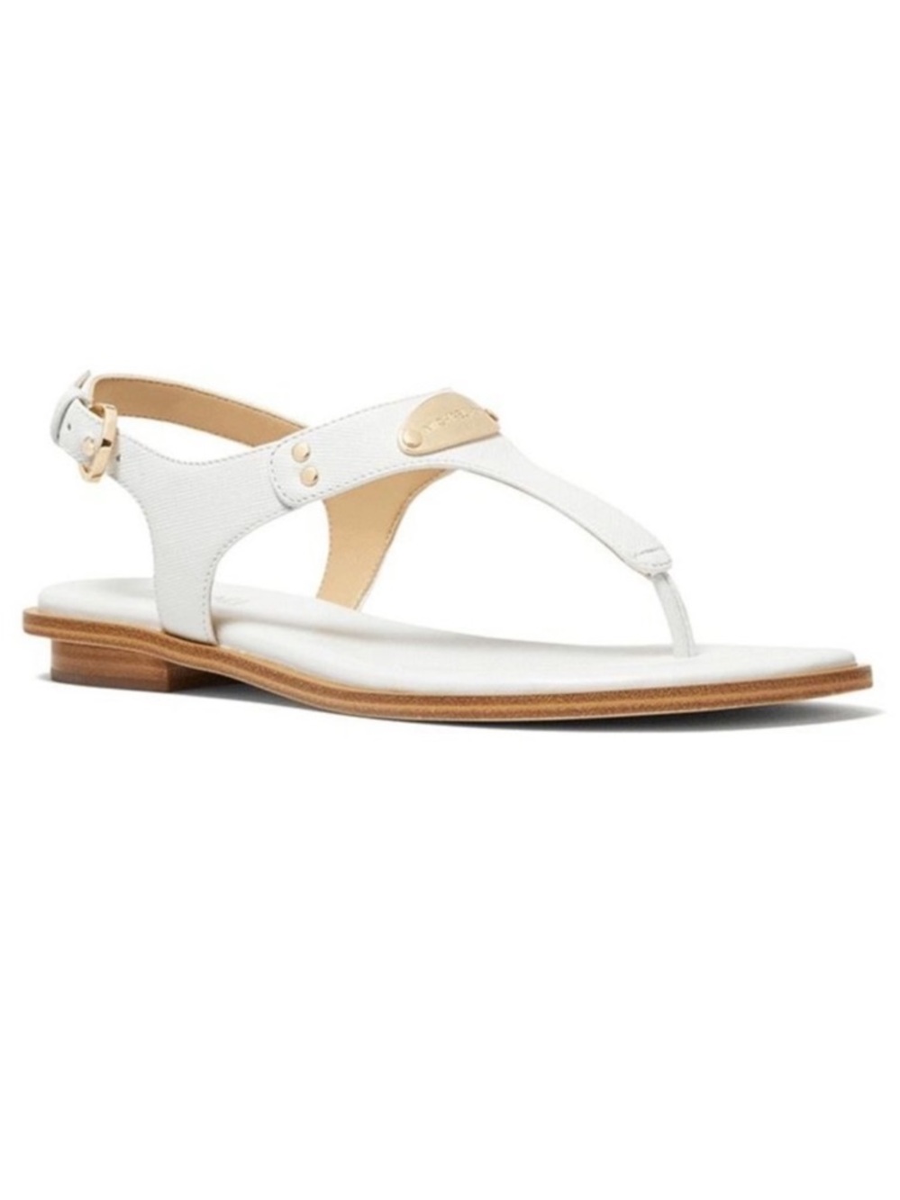MICHAEL KORS logo plate thong sandals🤍🤍